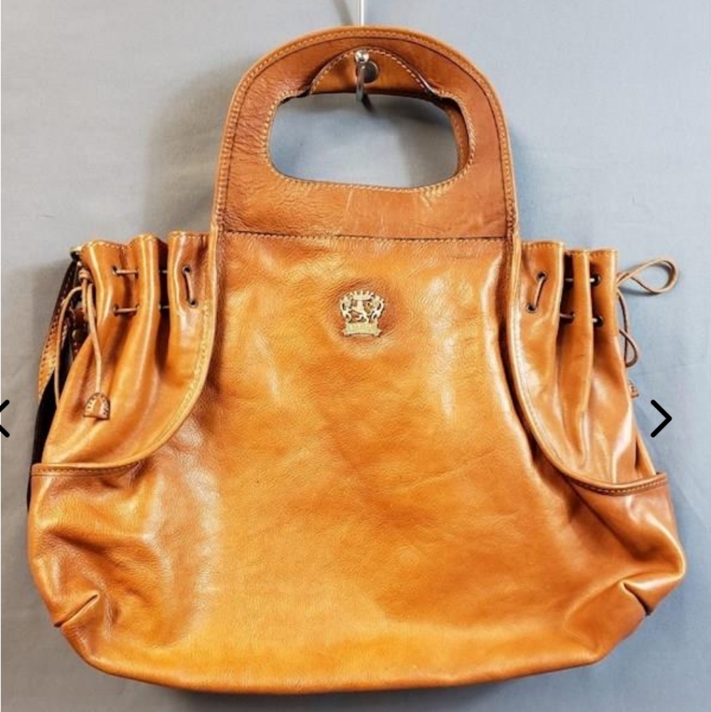 PRATESI EUC FIRENZE ITALIAN CONVERTIBLE 2 WAY LEATHER SATCHEL BAG